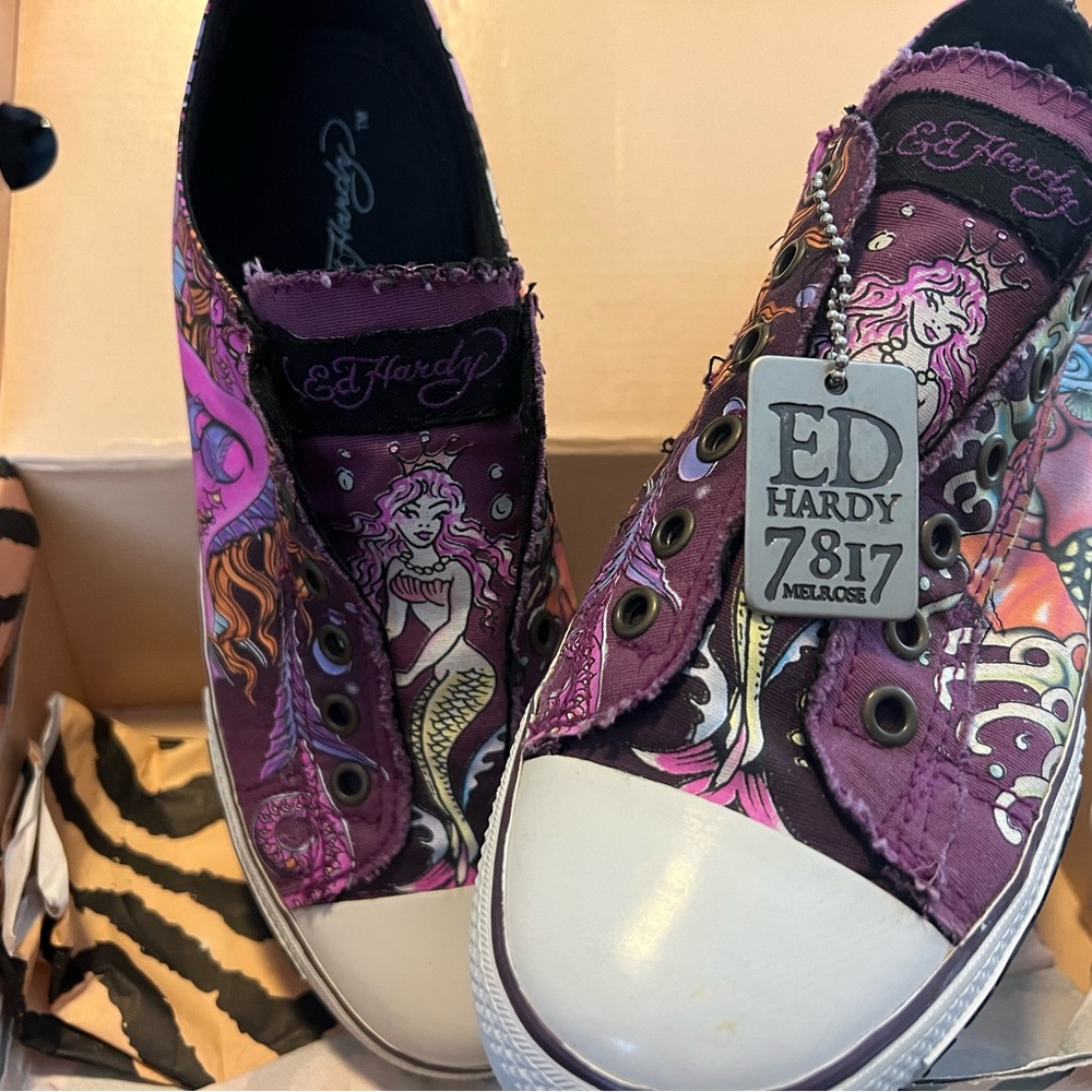 Ed Hardy Tattoo Slip On Sneakers (Tennis)